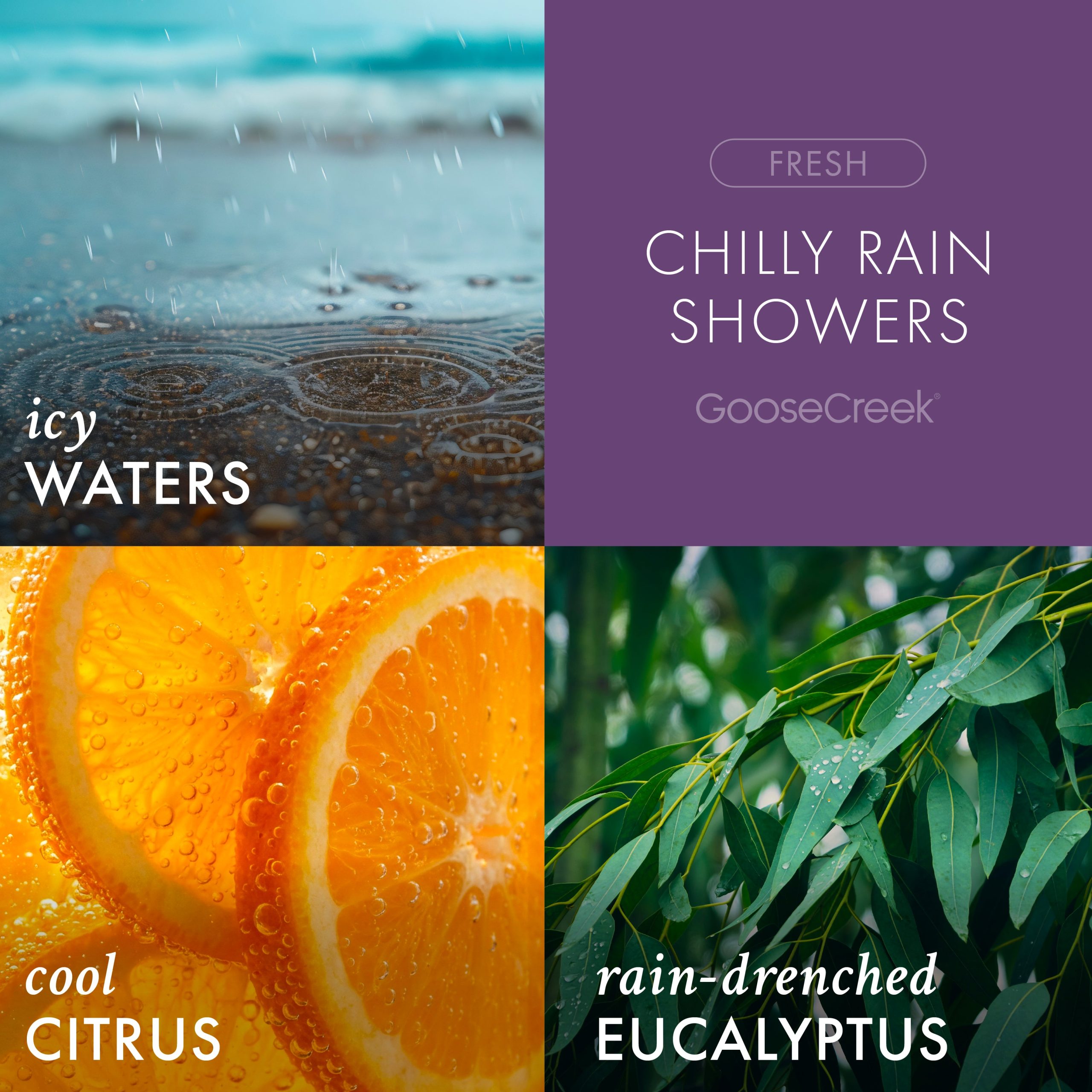 Chilly Rain Showers Odor Eliminating 7oz Single Wick Candle - Image 2