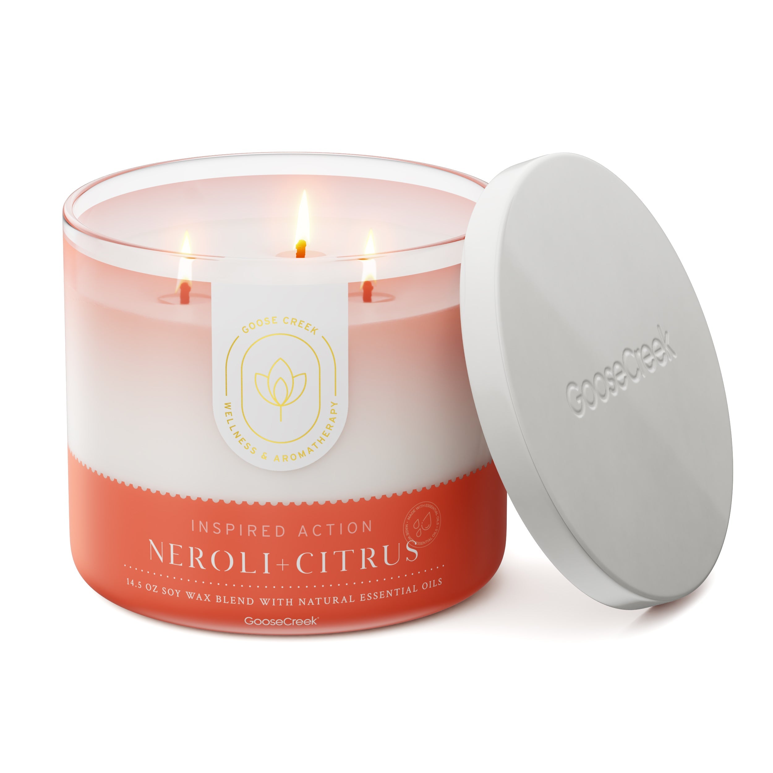Neroli & Citrus Aromatherapy 3-Wick Candle - Image 3