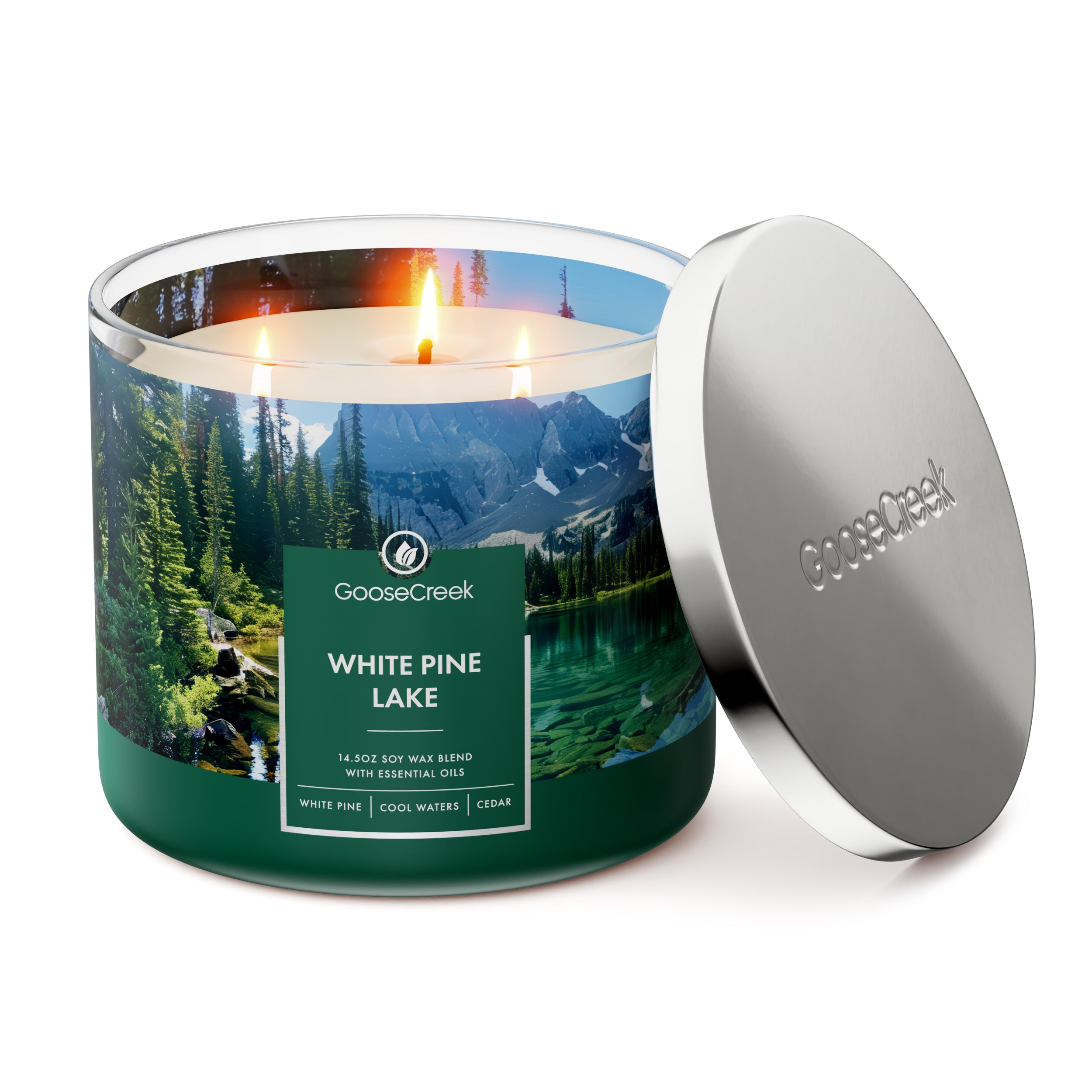 White Pine Lake Large 3-Wick Candle - Image 3